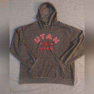 Gray Utah Utes Hoodie Roo Pocket XL